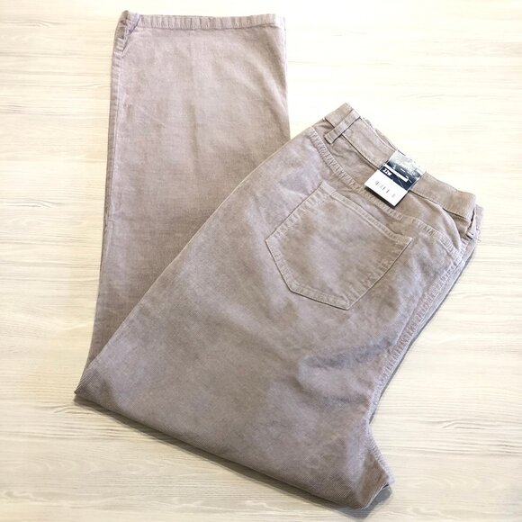 St Johns Bay Womens Corduroy Pants Comfort Waist Cord Oatmeal Tan Plus Size 22W - Picture 9 of 11